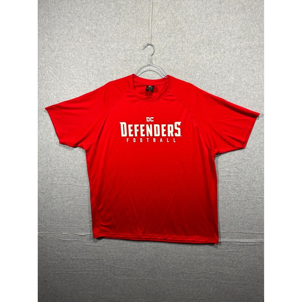 EG-Pro Performance Gear Defenders Football DC Short Sleeve T-Shirt Men's Red XXL